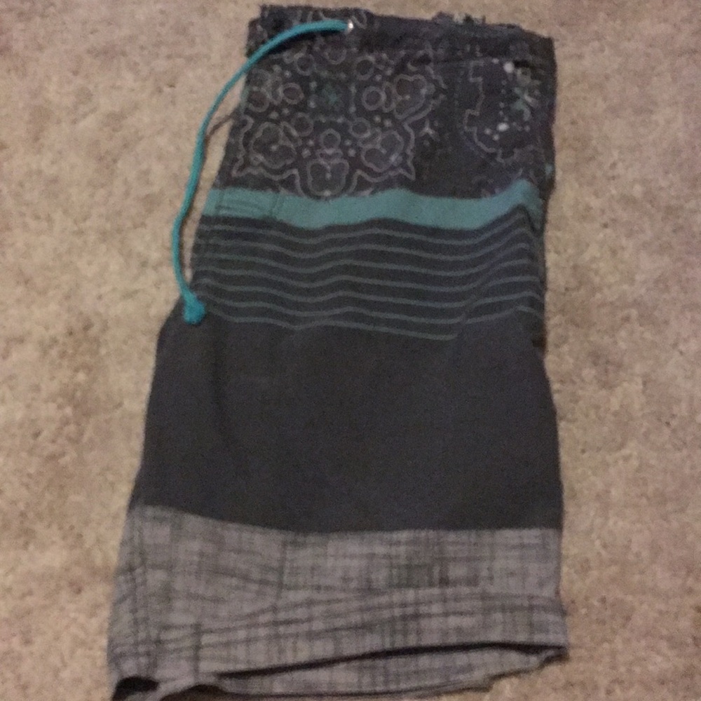 Teal/Charcoal board shorts